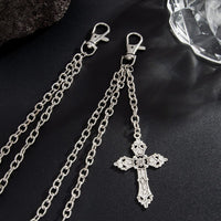 Thumbnail for Newly Layered Relief Cross Pendant Trouser Chain - ArtGalleryZen