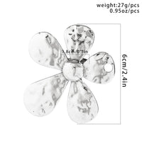 Thumbnail for Newly Silver Tone Five-Pedal Flower Open Ring - ArtGalleryZen