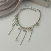 Thumbnail for Newly Star Pearl Pendat Cable Chain Tassel Necklace - ArtGalleryZen