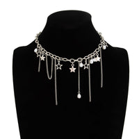Thumbnail for Newly Star Pearl Pendat Cable Chain Tassel Necklace - ArtGalleryZen