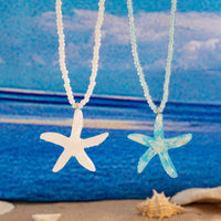 Thumbnail for Ocean Style 2pcs Starfish Pendant Seed Bead Necklace Set - ArtGalleryZen