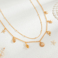 Thumbnail for Ocean Style 2pcs Sun Conch Coconut Tree Tassel Waist Chain Set - ArtGalleryZen