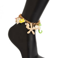 Thumbnail for Ocean Style Conch Starfish Pearl Tassel Anklet - ArtGalleryZen