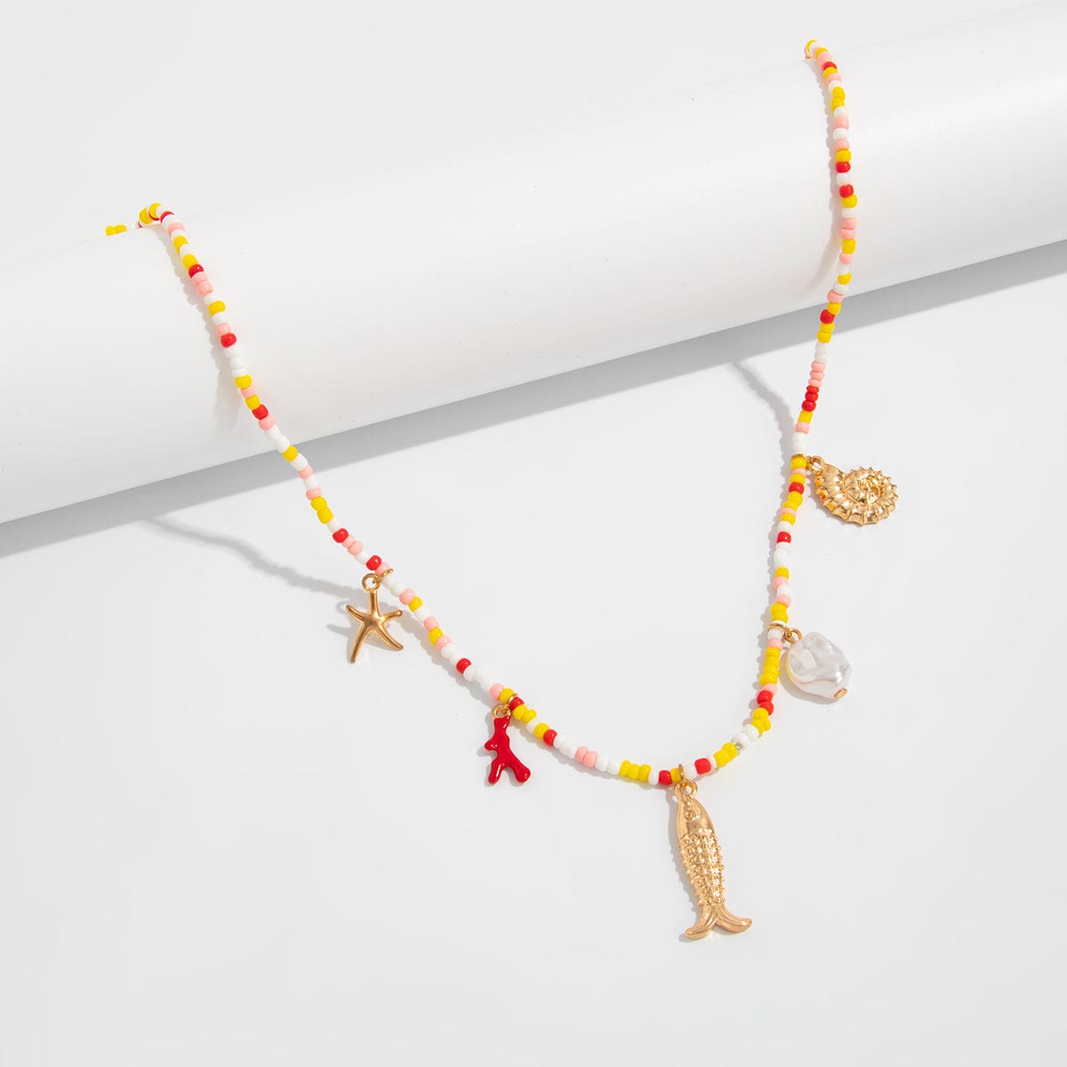 Ocean Style Enamel Mermaid Conch Starfish Pearl Tassel Waist Chain - ArtGalleryZen