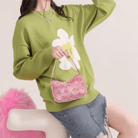 Thumbnail for Pink Heart Velvet Tote Bag - ArtGalleryZen