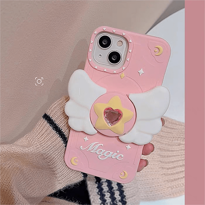 Pink Magic Moving Wings iPhone Case - ArtGalleryZen