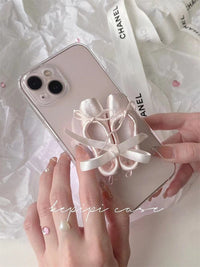 Thumbnail for Pink Ribbon Dance Theatrical Stand iPhone Case - ArtGalleryZen