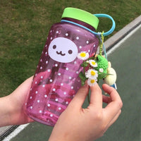 Thumbnail for Pink Smiley Polka Dots 1000ml Portable Water Cup - ArtGalleryZen