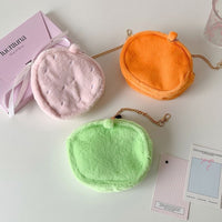 Thumbnail for Plush Fruit Doll Clear Display Keychain Bag Kawaii Strawberry Apple - ArtGalleryZen