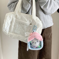 Thumbnail for Plush House Clear Display Keychain Bag Kawaii Doll Holder Pouch - ArtGalleryZen