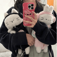 Thumbnail for Plush Ribbit Cat Crossbody Bag - ArtGalleryZen