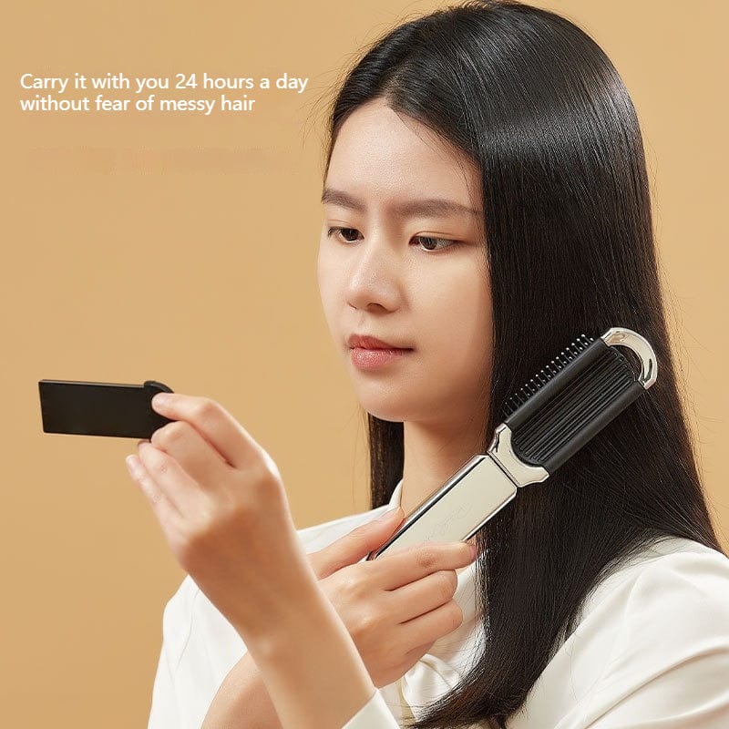 Portable Folding Cushion with Mirror Mini Massager Integrated Comb - ArtGalleryZen