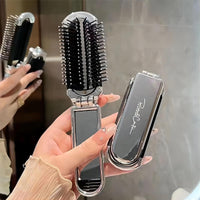 Thumbnail for Portable Folding Cushion with Mirror Mini Massager Integrated Comb - ArtGalleryZen