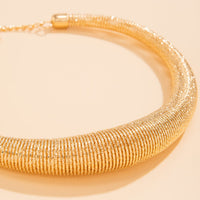 Thumbnail for Punk Spring Metal Thick Chokers Collar Necklace - ArtGalleryZen