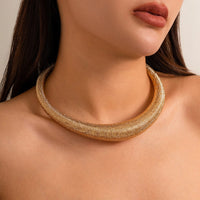 Thumbnail for Punk Spring Metal Thick Chokers Collar Necklace - ArtGalleryZen