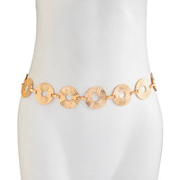 Thumbnail for Punk Style Pleated Round Disk Waist Chain - ArtGalleryZen