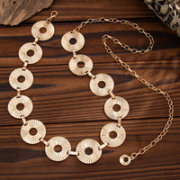 Thumbnail for Punk Style Pleated Round Disk Waist Chain - ArtGalleryZen
