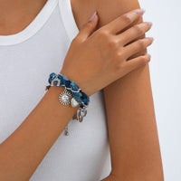 Thumbnail for Punk Style Sun Heart Boot Charm Denim Bracelet - ArtGalleryZen