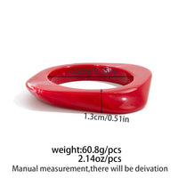 Thumbnail for Red Chunky Square Bangle Bracelet Set - ArtGalleryZen