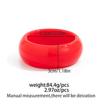 Thumbnail for Red Chunky Square Bangle Bracelet Set - ArtGalleryZen