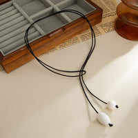 Thumbnail for Retro Clear Resin Pendant Long Chain Necklace 45