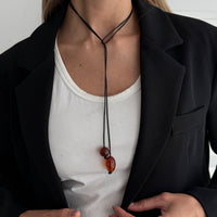 Thumbnail for Retro Clear Resin Pendant Long Chain Necklace 45