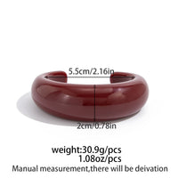 Thumbnail for Retro Glossy Resin Open Bangle Bracelet - ArtGalleryZen