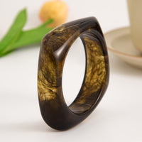 Thumbnail for Retro Irregular Gradient Resin Bangle Bracelet - ArtGalleryZen