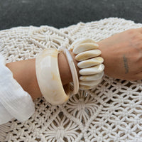 Thumbnail for Retro Irregular Resin Bangle Bracelet Set - ArtGalleryZen