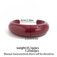 Thumbnail for Retro Wine Red Irregular Bangle Bracelet Ring Set - ArtGalleryZen