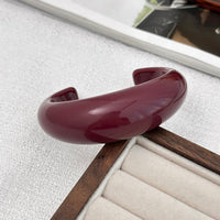Thumbnail for Retro Wine Red Irregular Bangle Bracelet Ring Set - ArtGalleryZen