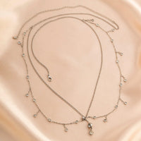 Thumbnail for Shining Layered CZ Inlaid Tassel Navel Piercing Belly Chain - ArtGalleryZen