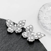 Thumbnail for Sparkling Chunky CZ Inlaid Butterfly Stud Earrings - ArtGalleryZen