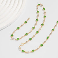 Thumbnail for Sparkling Rhinestone Crystal Long Chain Y Necklace - ArtGalleryZen