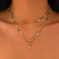 Thumbnail for Sparkling Rhinestone Crystal Long Chain Y Necklace - ArtGalleryZen