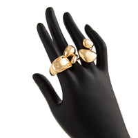 Thumbnail for Stylish 3Pcs Chunky Glossy Waterdrop Ring Set - ArtGalleryZen