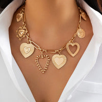 Thumbnail for Stylish Chunky Irregular Heart Tassel Necklace - ArtGalleryZen