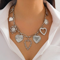 Thumbnail for Stylish Chunky Irregular Heart Tassel Necklace - ArtGalleryZen