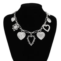 Thumbnail for Stylish Chunky Irregular Heart Tassel Necklace - ArtGalleryZen