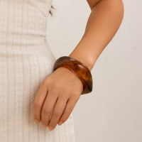 Thumbnail for Stylish Chunky Resin Wide Cuff Bangle Bracelet - ArtGalleryZen