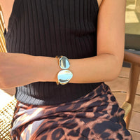 Thumbnail for Stylish Geometric Asymmetric Pattern Bangle Bracelet - ArtGalleryZen
