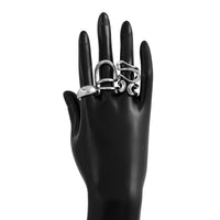 Thumbnail for Stylish Irregular Curved Hollow Glossy Open Ring Set - ArtGalleryZen