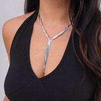 Thumbnail for Stylish Layered Cross Snake Chain Tassel Y Necklace - ArtGalleryZen