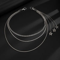Thumbnail for Stylish Layered Hollow Star Pendant Trouser Chain - ArtGalleryZen
