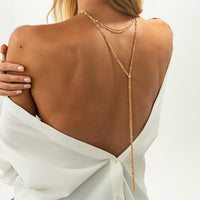 Thumbnail for Stylish Layered Sequin Long Chain Tassel Y Necklace - ArtGalleryZen