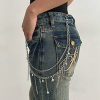 Thumbnail for Stylish Layered Star Pearl Tassel Trouser Chain - ArtGalleryZen