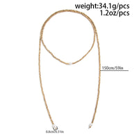 Thumbnail for Stylish Pearl Crystal Beaded Long Chain Necklace - ArtGalleryZen