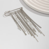 Thumbnail for Stylish Turquoise Stone Tassel Chain Trouser Pin - ArtGalleryZen