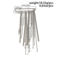 Thumbnail for Stylish Turquoise Stone Tassel Chain Trouser Pin - ArtGalleryZen