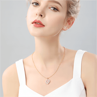 Thumbnail for Swarovski Crystal Heart Pendant Necklace - ArtGalleryZen